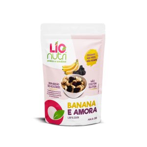 Banana e Amora liofilizada - 20 gramas