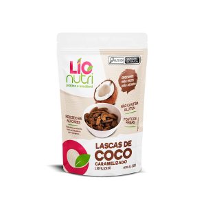 Lascas de Coco Caramelizado e Liofilizado - 20 gramas